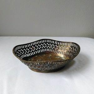 Decorative Metal Oval Trinket Tray Dish